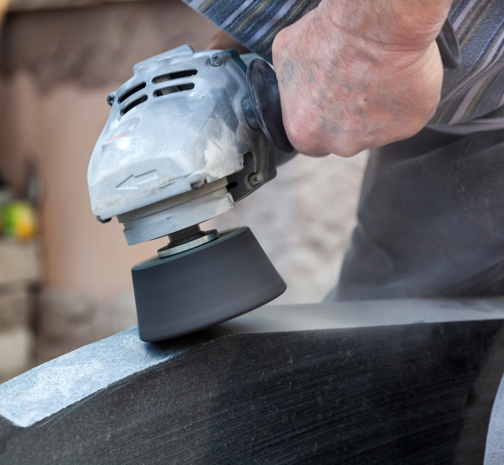 work with polished granite grinder